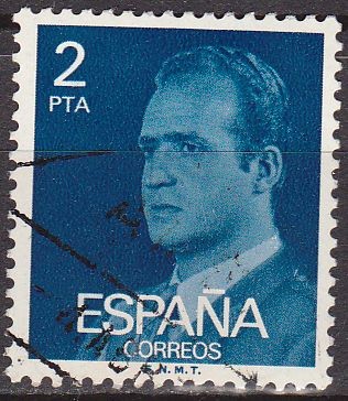 ESPAÑA 1976 2345 Sello Serie Básica Rey Juan Carlos I 2 pts Usado