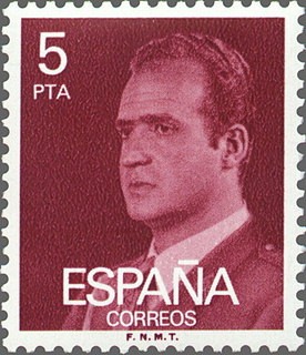 ESPAÑA 1976 2347 Sello Nuevo Serie Básica Rey Juan Carlos I 5 pts sin goma