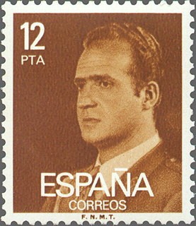ESPAÑA 1976 2349 Sello Nuevo Serie Básica Rey Juan Carlos I 12 pts