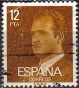ESPAÑA 1976 2349 Sello Serie Básica Rey Juan Carlos I 12 pts usado