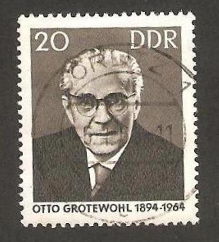 presidente otto grotewohl, anivº de su muerte