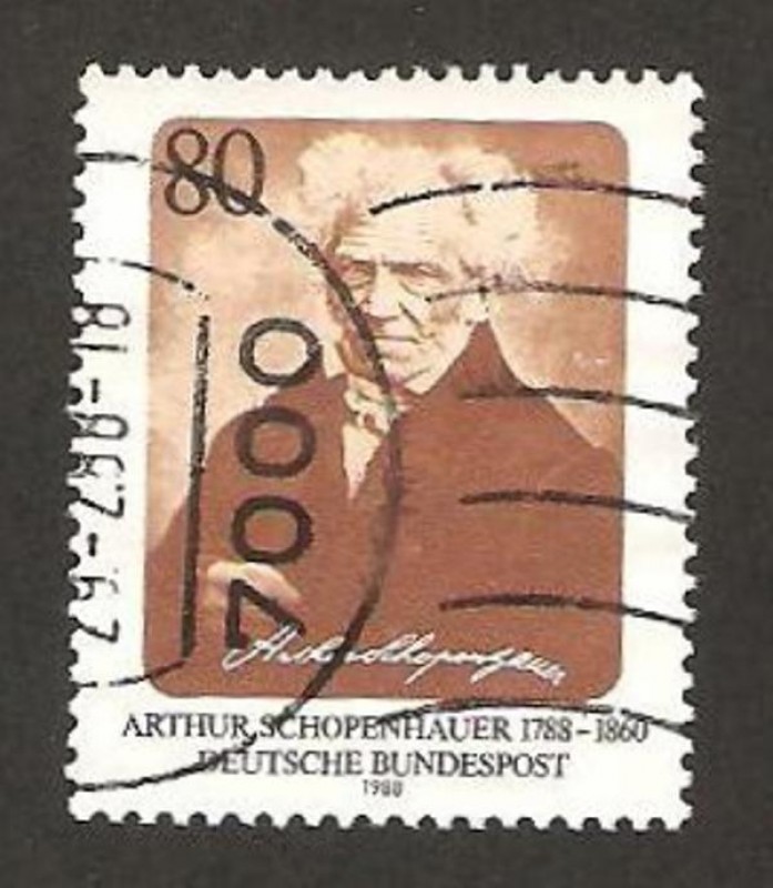 arthur schopenhauer, escritor, II centº de su nacimiento