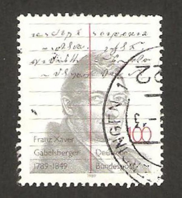 franz xaver gabelsberger,  fundador de la escenografia alemana, 2º centº de su nacimiento