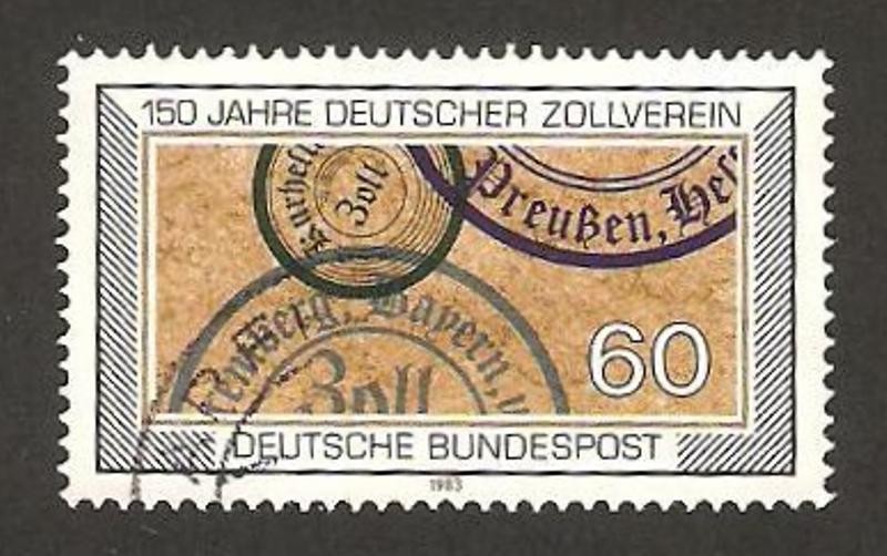 1027 - 150 anivº de la Union de Aduanas alemanas