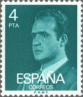 ESPAÑA 1977 2391 Sello Nuevo Serie Basicas Rey Don Juan Carlos I 4p sin goma