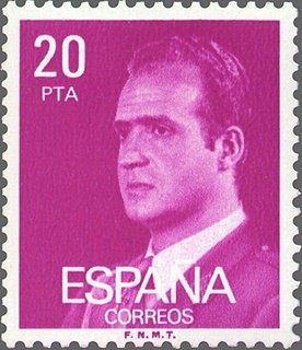 ESPAÑA 1977 2396 Sello Nuevo Serie Basicas Rey Don Juan Carlos I 20p sin goma