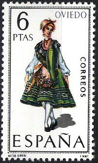 Trajes típicos españoles. Oviedo.