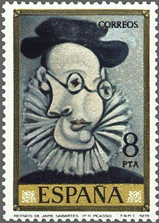 ESPAÑA 1978 2483 Sello Nuevo Serie Pablo Ruiz Picasso Retrato de Jaime Sabartes c/señal charnela