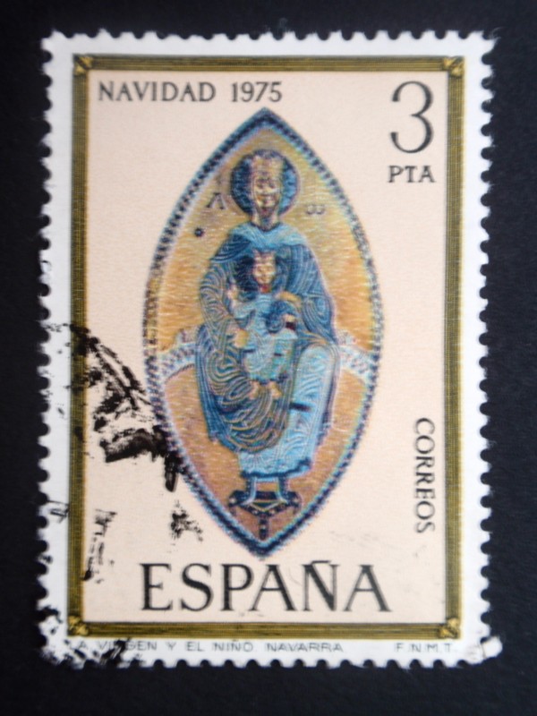 NAVIDAD 1975 LA VIRGEN Y EL NIÑO. NAVARRA