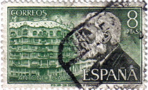 Personajes Españoles 1975 Antonio Gaudí