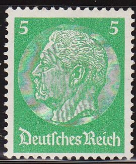 Deutsches Reich 1933 Scott 418 Sello Nuevo 85 Cumpleaños de Von Hindenburg 5 Michel515 Al