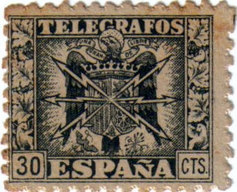 Telegrafos. Escudo de España 1940