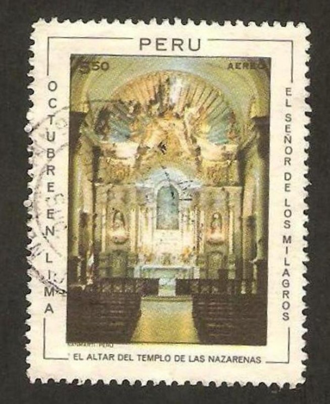 templo de las nazarenas, el altar con el señor de los milagros
