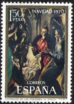 Navidad, 1970.Adoración de los Pastores( Greco).
