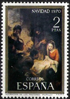 Navidad, 1970.Adoración de los Pastores( Murillo).