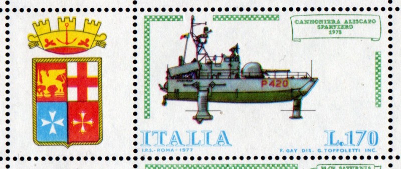 1977 Construccion naval: Cannoniera Sparviero