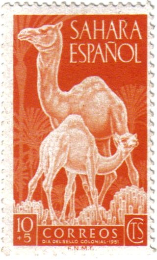 Sahara Español. Día del sello 1951