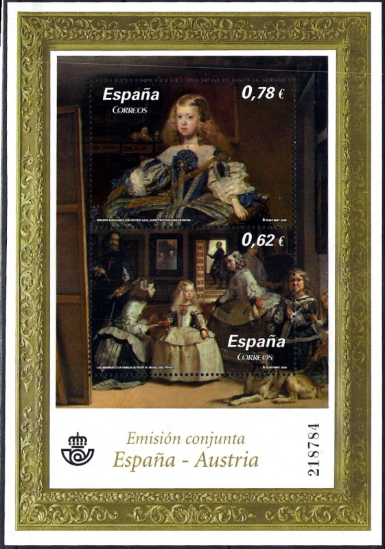 Pintura. Las meninas. Emisión conjunta España-Austria.