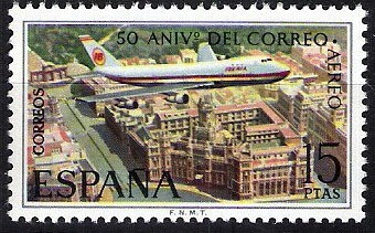 L Aniversario del correo aéreo. Boeing 747.