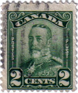 Jorge V. Canadá postage