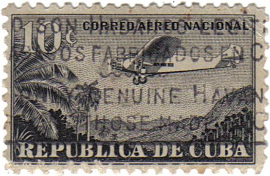Correo aéreo nacional. República de Cuba