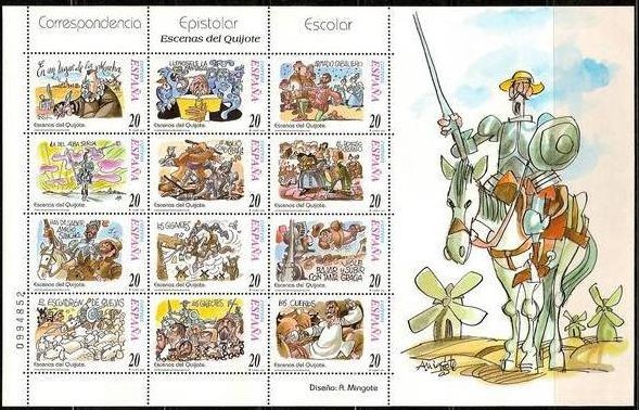 ESPAÑA 1998 3584 Sellos Nuevos Conferencia Episcopal El Quijote de A. Mingote MP61A