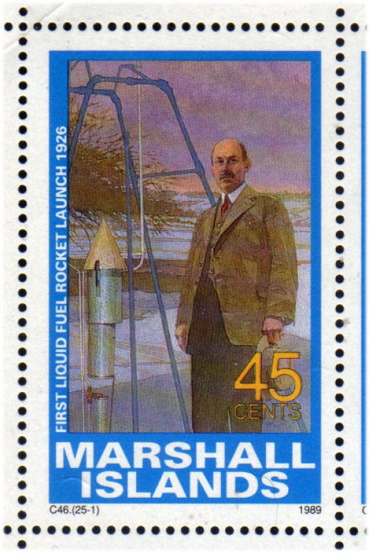 1989 Exploracion espacial: 1er cohete combustible liquido 1926