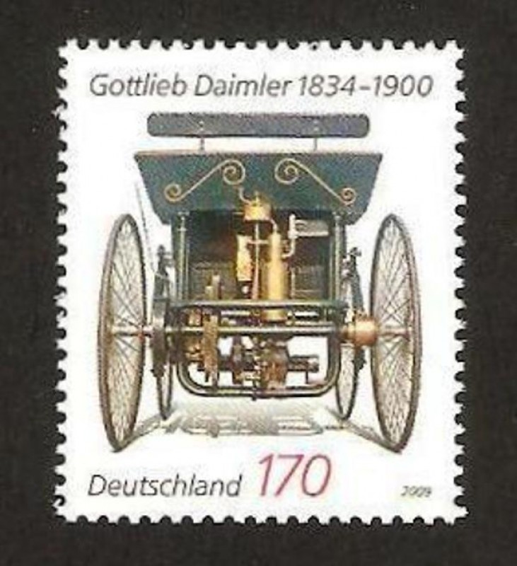 2550 - Gottlieb Daimler, ingeniero e inventor, primer vehículo con motor a explosión