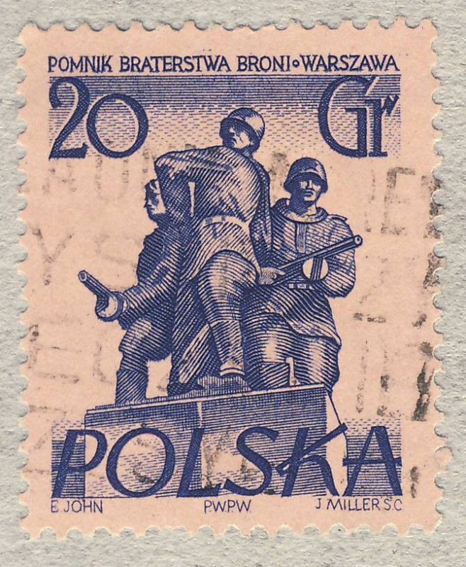 Pomnik Braterstwa Broni.Warszawa 20gr 1969