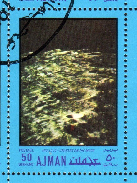 1970 Ajman:  Apolo 10, crateres lunares