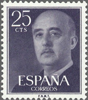 ESPAÑA 1955 1146 Sello Nuevo General Franco 0,25pts