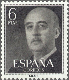 ESPAÑA 1955 1161 Sello Nuevo General Franco 6pts