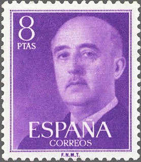 ESPAÑA 1955 1162 Sello Nuevo General Franco 8pts