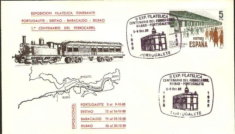 Sobre del Centº del ferrocarril Bilbao - Portugalete