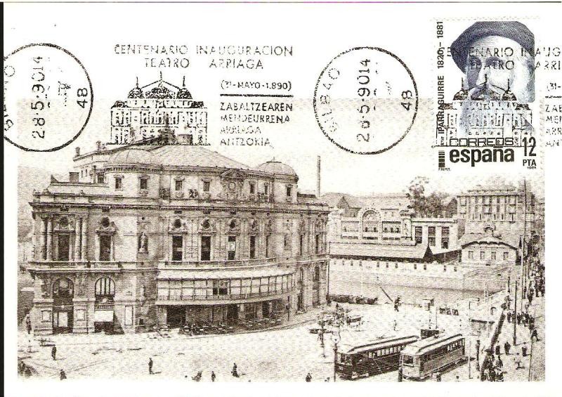 Tarjeta Postal -  Centº del Teatro Arriaga de Bilbao