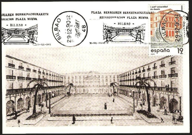 Tarjeta Postal - Plaza Nueva de Bilbao