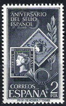 125 Aniv.º  del sello español. Alegorias.