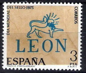 Dia mundial del sello. Marca Prefilatélica de León.