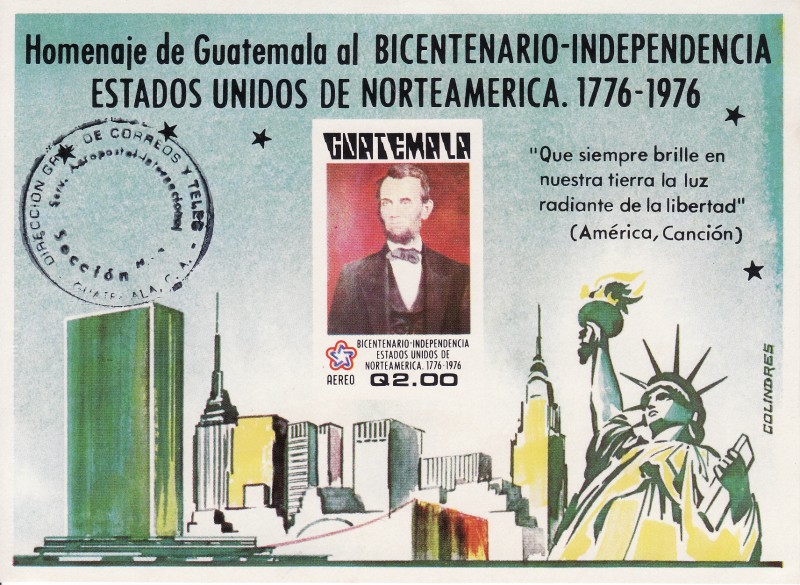HB Homenaje de Guatemala al Bicentenario Independencia EEUU