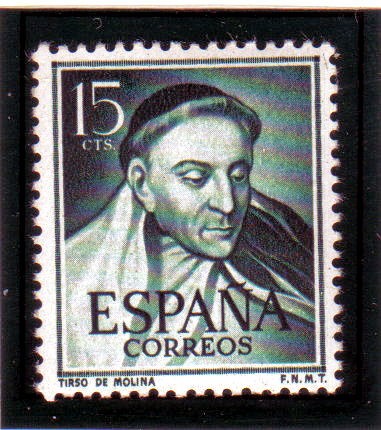 1950-53 Literatos: Tirso de Molina. Edifil 1073
