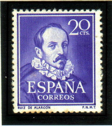 1950-53 Literatos: Ruiz de Alarcon. Edifil 1074