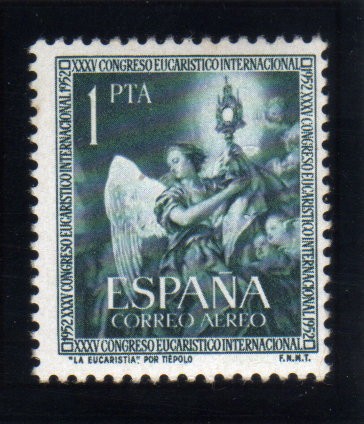 1952 Congreso eucaristico en Barcelona Edifil 1117