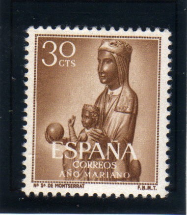 1954 Año Mariano: Ntra. Sra de Montserrat Edifil 1135