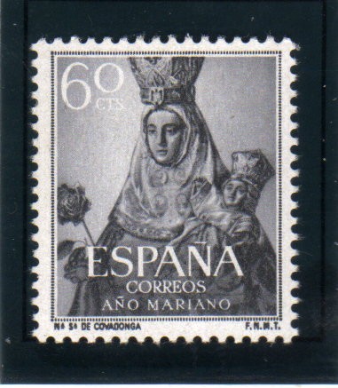 1954 Año Mariano: Ntra. Sra de Covadonga Edifil 1137