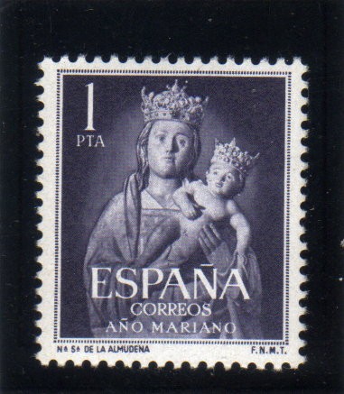 1954 Año Mariano: Ntra. Sra de la Almudena Edifil 1139