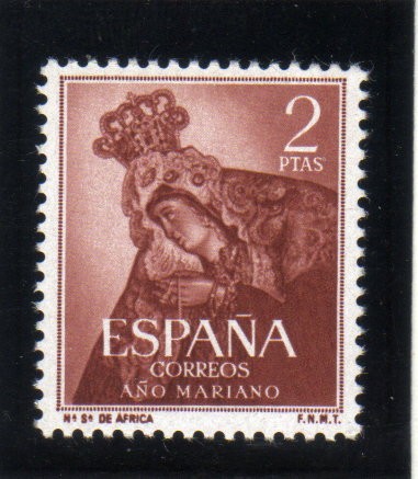 1954 Año Mariano: Ntra. Sra de Africa Edifil 1140