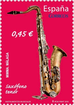 ESPAÑA 2010 4550 Sello Nuevo Instrumentos Musicales Saxo Tenor