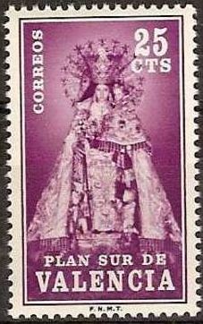 España Valencia 1973 Ed.07 Sello Nuevo Virgen de los Desamparados 25cts