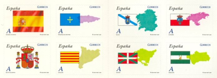 ESPAÑA 2009 4446/53 Sellos Nuevos Banderas y Mapas Autonomias
