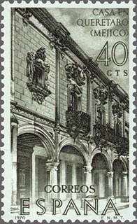 ESPAÑA 1970 1996 Sello Nuevo Forjadores America Mexico Casa de Queretaro c/señal charnela